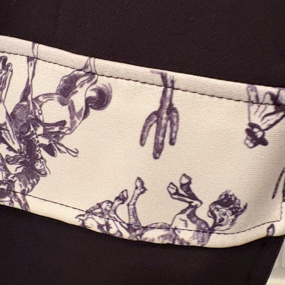 Stylish Black Jacket with Patterned Trim NWOT - Picture 5 of 6